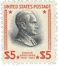 U.S. #834 $5 Calvin Coolidge