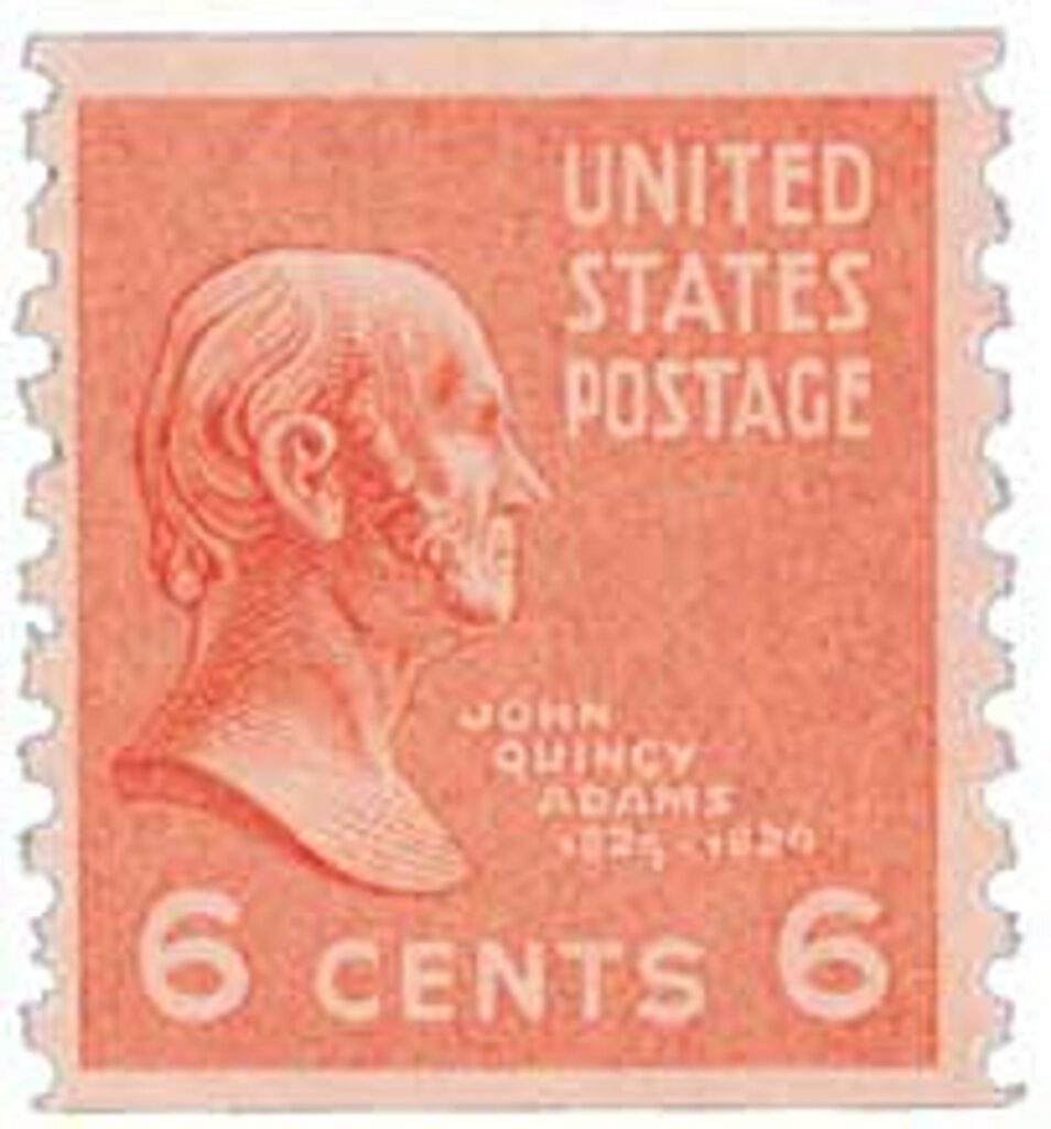 1939 6¢ John Quincy Adams, red orange