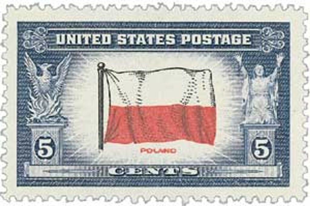 1943 Overrun Countries: 5¢ Flag of Poland