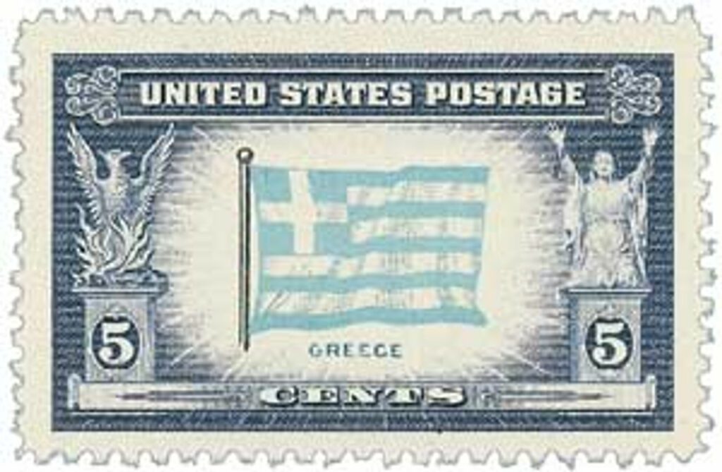 # 916 - 1943 Overrun Countries: 5c Flag of Greece