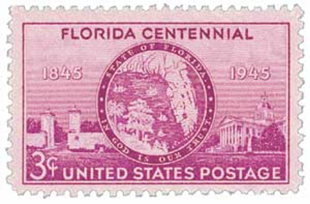 # 927 - 1945 3c Florida Statehood