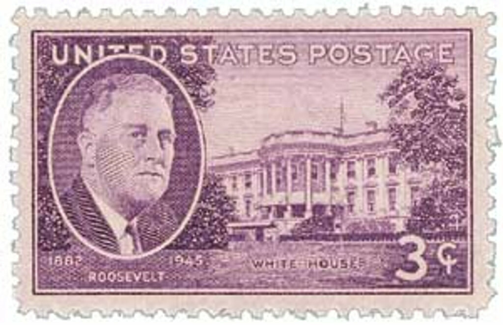 1945 3¢ Roosevelt and White House