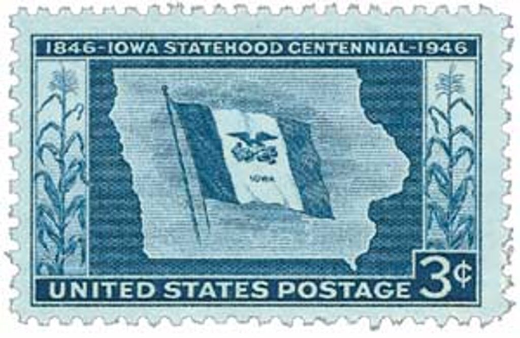 # 942 - 1946 3c Iowa Centennial