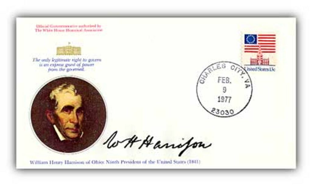 # 96105 - 1977 William Harrison Commemorative Cover