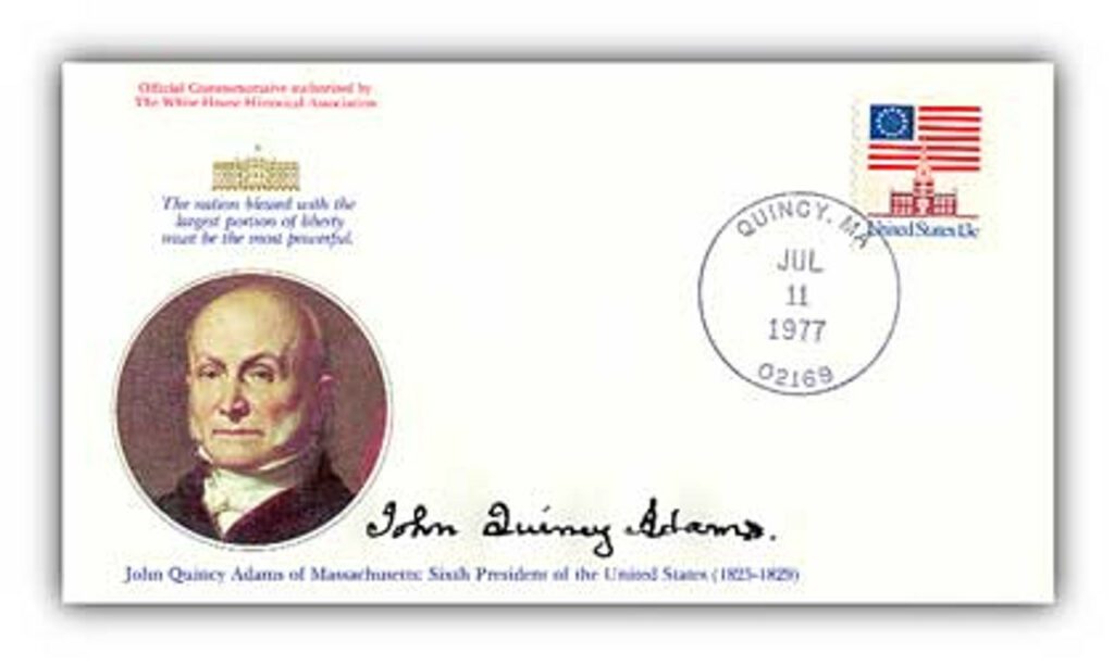 1977 John Quincy Adams Commemorative Cover