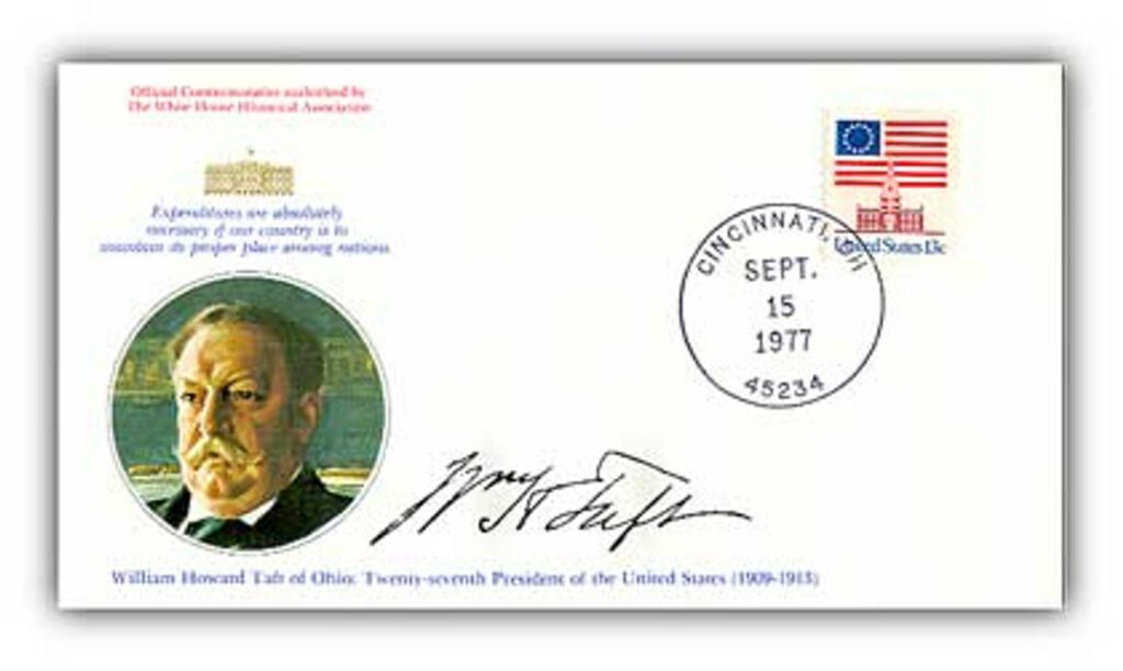 1977 WIlliam H Taft Commemorative Cover