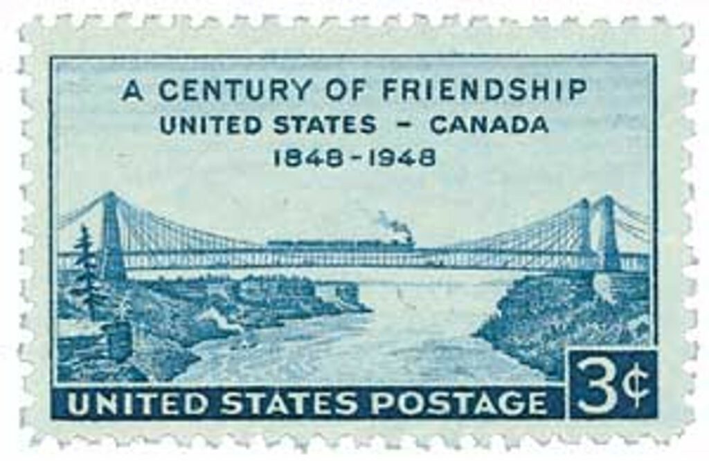 1948 3¢ A Century of Friendship, United States - Canada