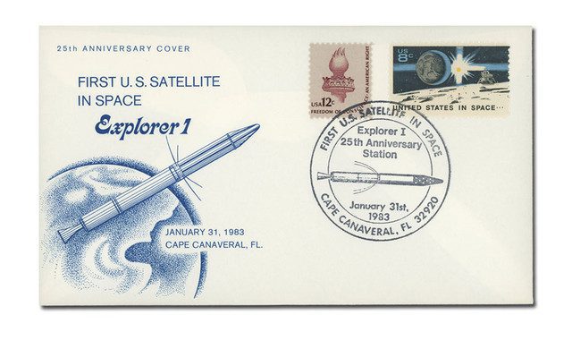 # AC304 - 01/31/1983 USA, First U.S. Satellite in Space 'Explorer 1' 25th Anniversary Cover