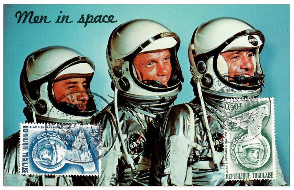 # AC347 - 02/24/1962 Men in Space Postcard