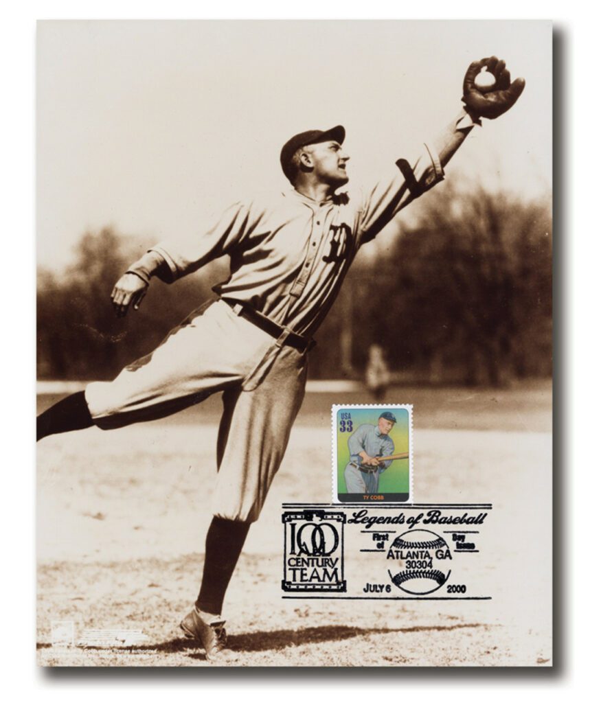 2000 Legends of Baseball - Ty Cobb (3408d) Commemorative First Day Picture Card (8x10)
