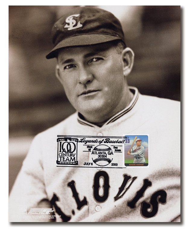 #AC404 - 2000 Legends of Baseball,Rogers Hornsby (3408f) Commemorative First Day Picture Card (8x10)