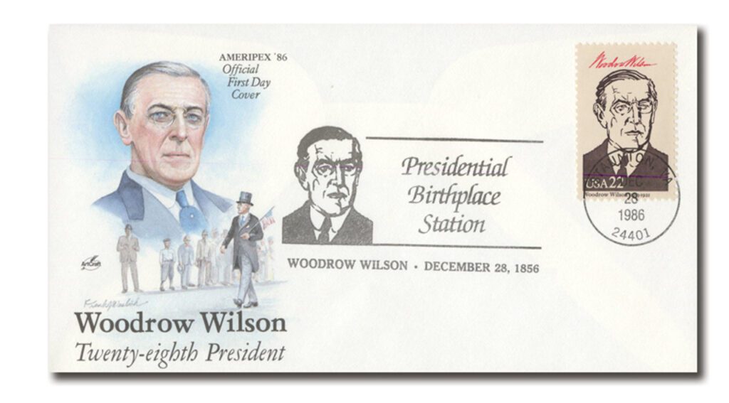 # AC520 - 1986 Special Event Cover Commemorating Woodrow Wilson's Birthday (#2218i)
