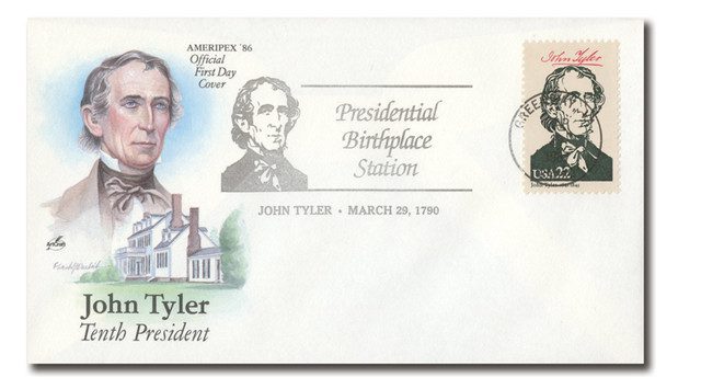 #AC539 - 1987 Special Event Cover Commemorating John Tyler's Birthday (#2217a)