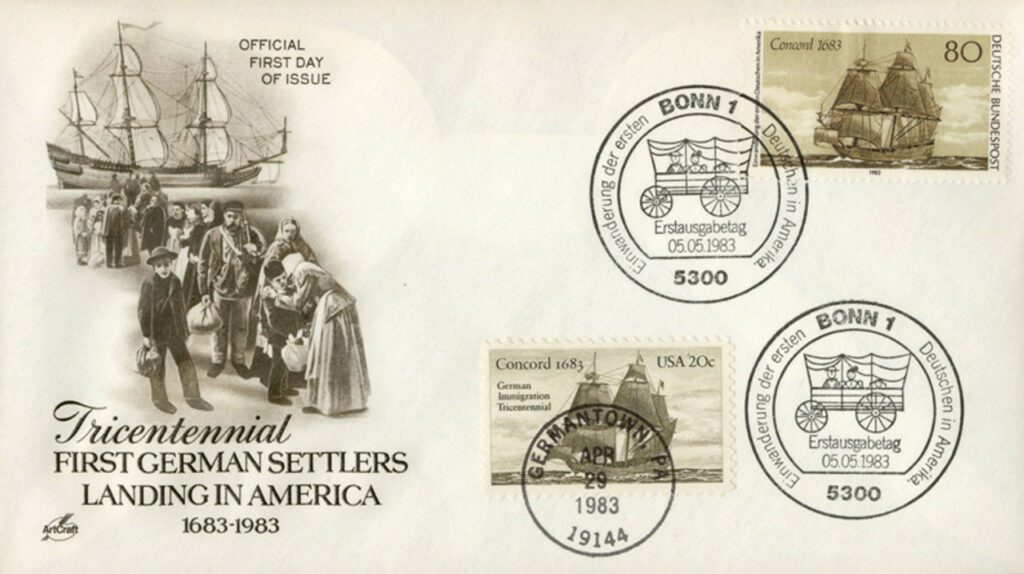 # AC65 - 1983 Joint Issue - US and Germany - First German Settlers in America