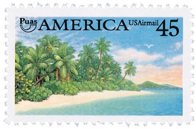 # C127 - 1990 45c AMERICA Caribbean coastal scene