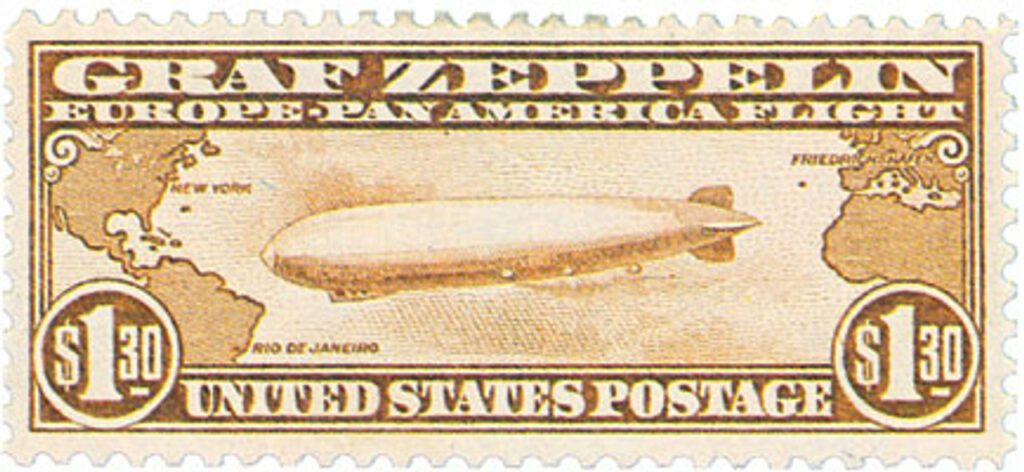  1930 $1.30 Graf Zeppelin brown