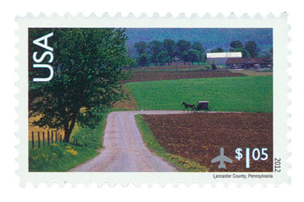 2012 $1.05 Airmail - Lancaster County, PA