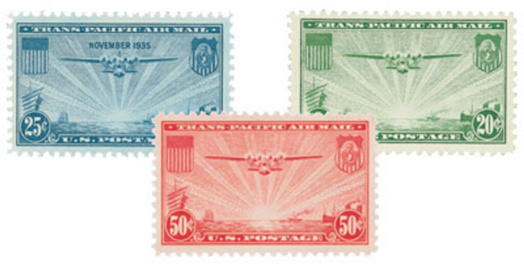 1935 China Clippers Airmail Stamps