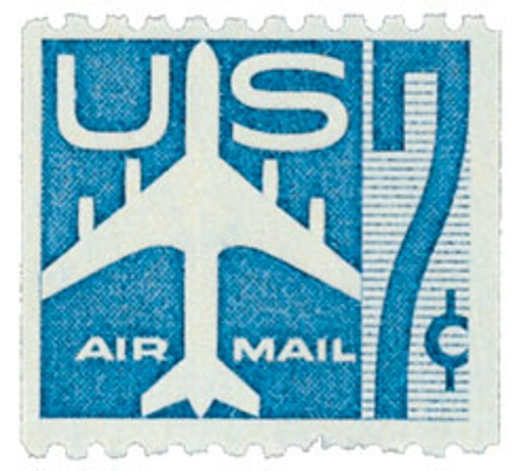 1958 7¢ Silhouette of Jet Airliner