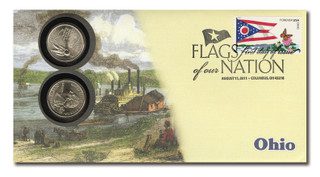 # CNC61 - 2011 44c Flags of Nation, OH Coin FDC