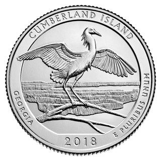 # CNCIGA25P - 2018 Cumberland Island National Seashore Quarter, P Mint
