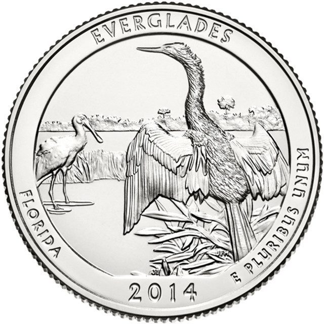 # CNFLEP25D - 2014 Everglades National Park Quarter, D Mint