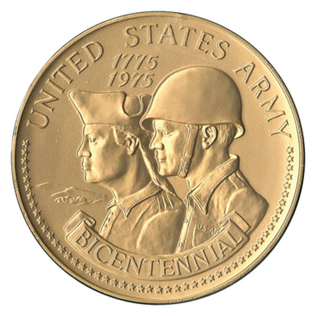 US Army Bicentennial 3" Bronze Medal