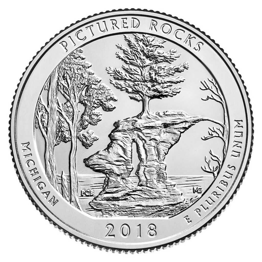 # CNPRMI25P - 2018 Pictured Rock National Lakeshore Quarter, P Mint