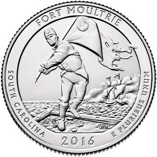 2016 Fort Moultrie-Fort Sumter National Monument Quarter, P Mint