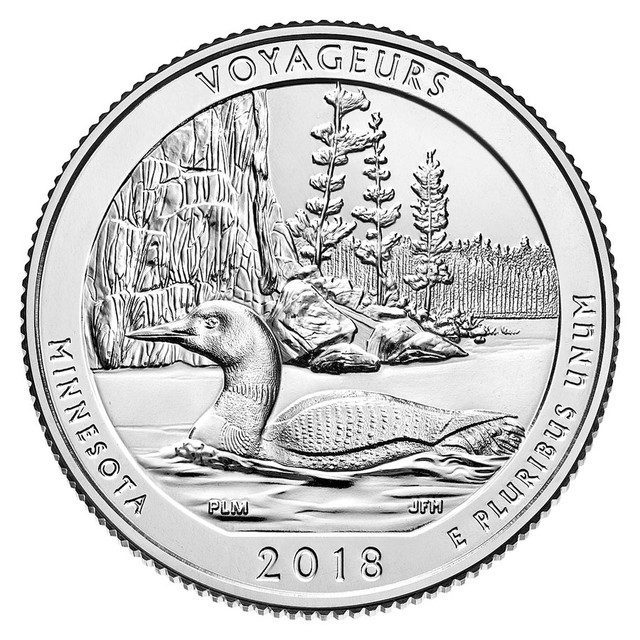 #CNVNMN25P - 2018 Voyageurs National Park Quarter, P Mint