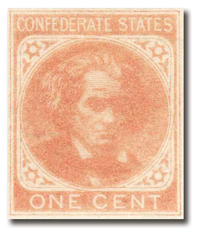 # CSA14 - 1862 1c Confederate States - John C. Calhoun - orange