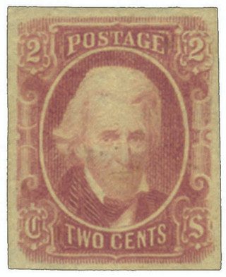 # CSA8 - 1863 2c Confederate States - Andrew Jackson - brown-red, soft paper, engraved (Archer & Daly)