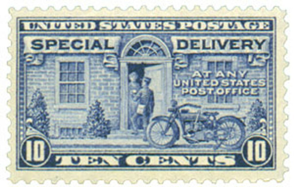 # E12 - 1922 10c Special Delivery -Motorcycle Delivery, Flat Plate Perf 11
