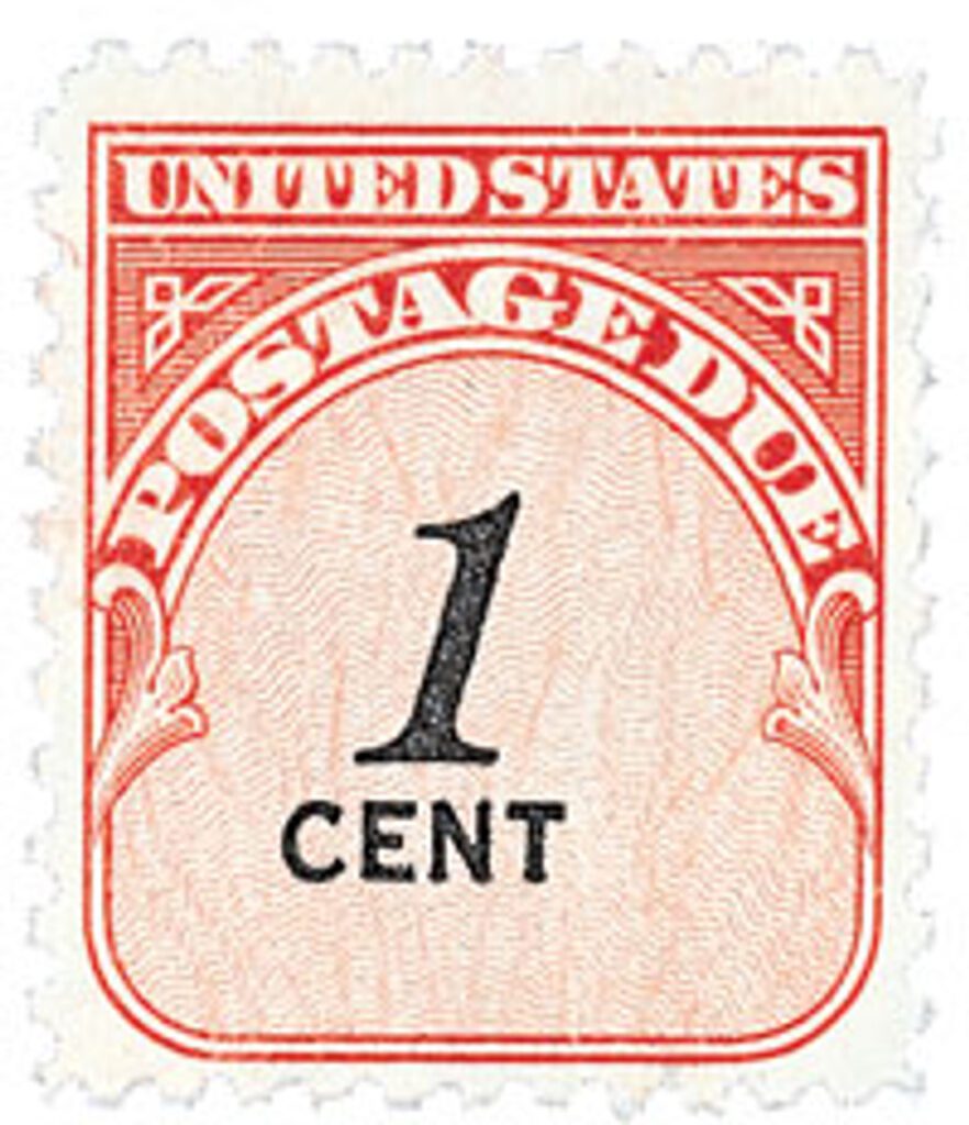 # J89 - 1959 1c Postage Due - Rotary Press, carmine rose