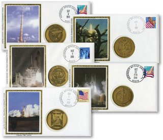 Silk Cachet Space Covers with Medals, Set of 5, US