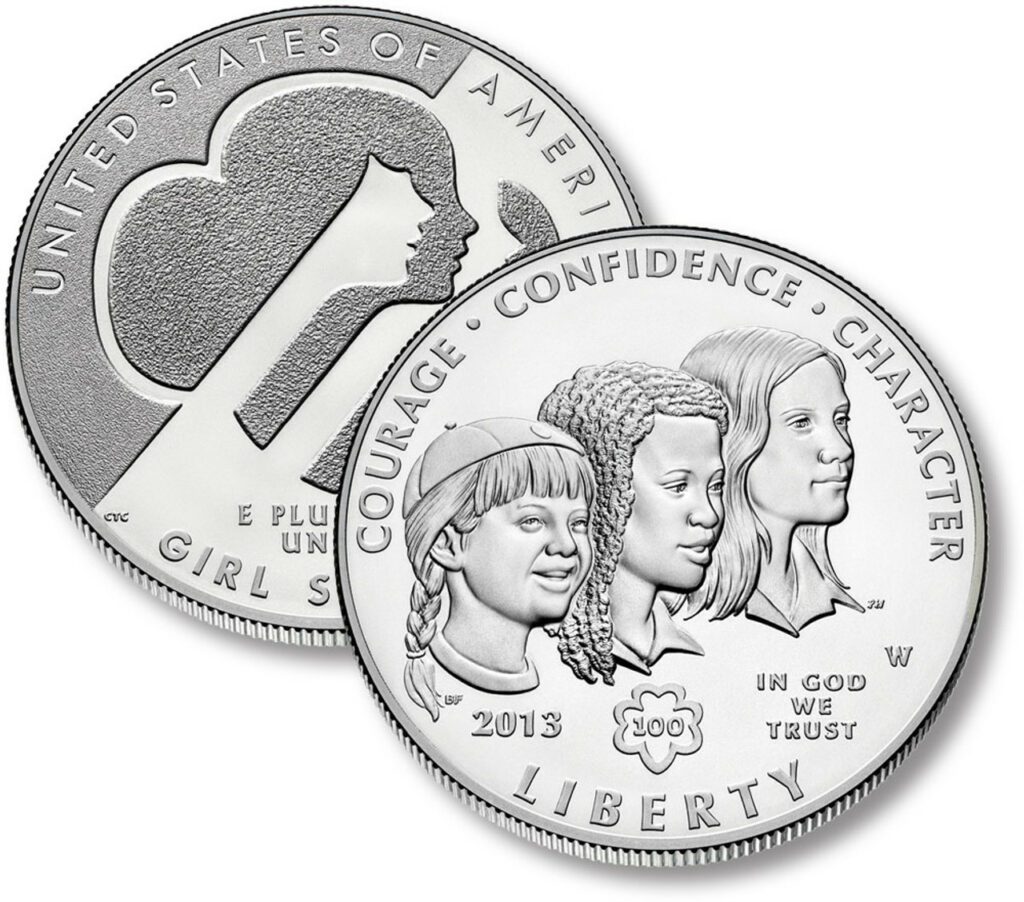 2013 Girl Scouts Centennial Silver Dollar, Proof