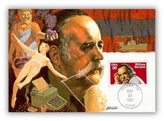 1991 29¢  William Saroyan First Day Maximum Card