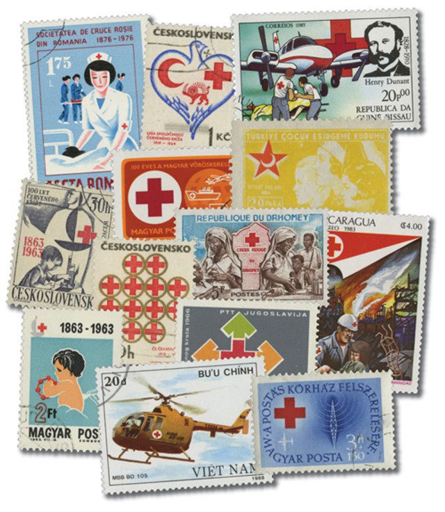 Red Cross stamps, packet of 50