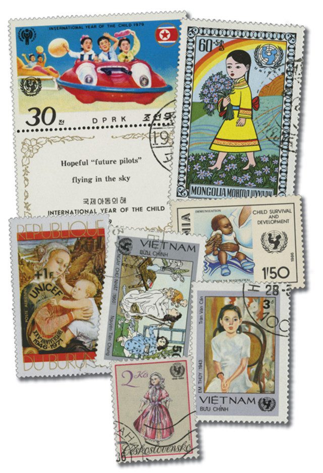 # MP1130 - Unicef, 25 Different Stamps
