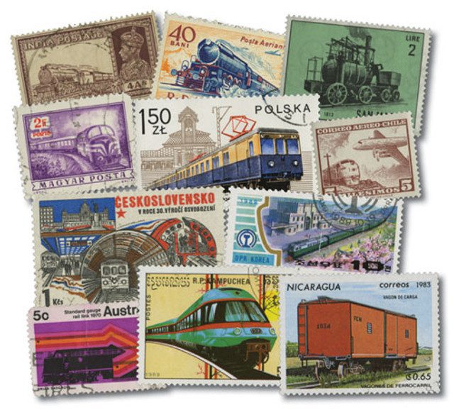 Trains, 300 Different Stamps
