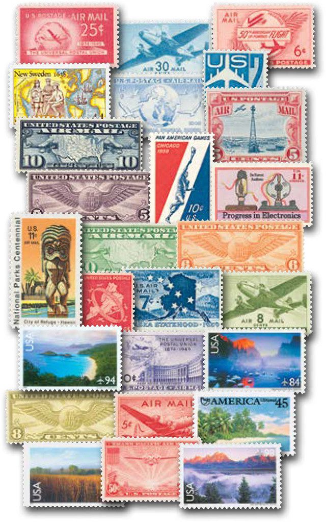 # MUS024 - 1926-2012 Giant US Airmail Collection, Mint, Set of 139 Stamps and FREE Album