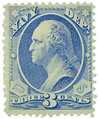 #O37 - 1873 3c Ultra, Navy Department, Washington, Hard Paper
