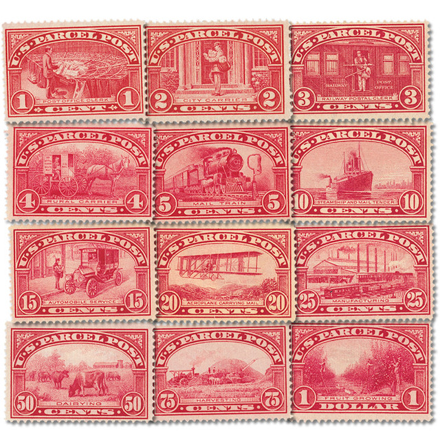 1912-13 Parcel Post Stamps 12v