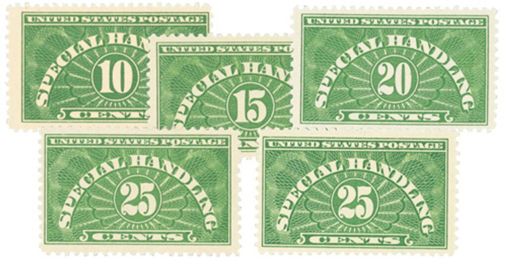 #QE1-QE4a - 1925-29 Special Handling Set (5)