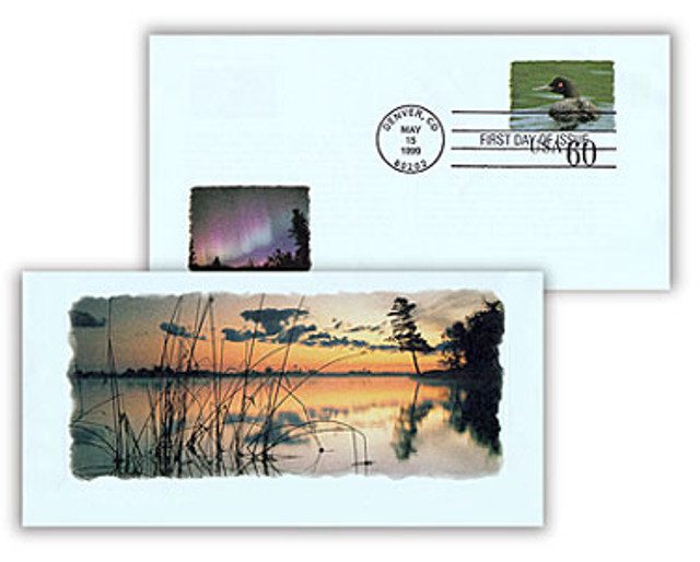 #UC65- 1999 60c Air Post Envelope,Voyageurs National Park
