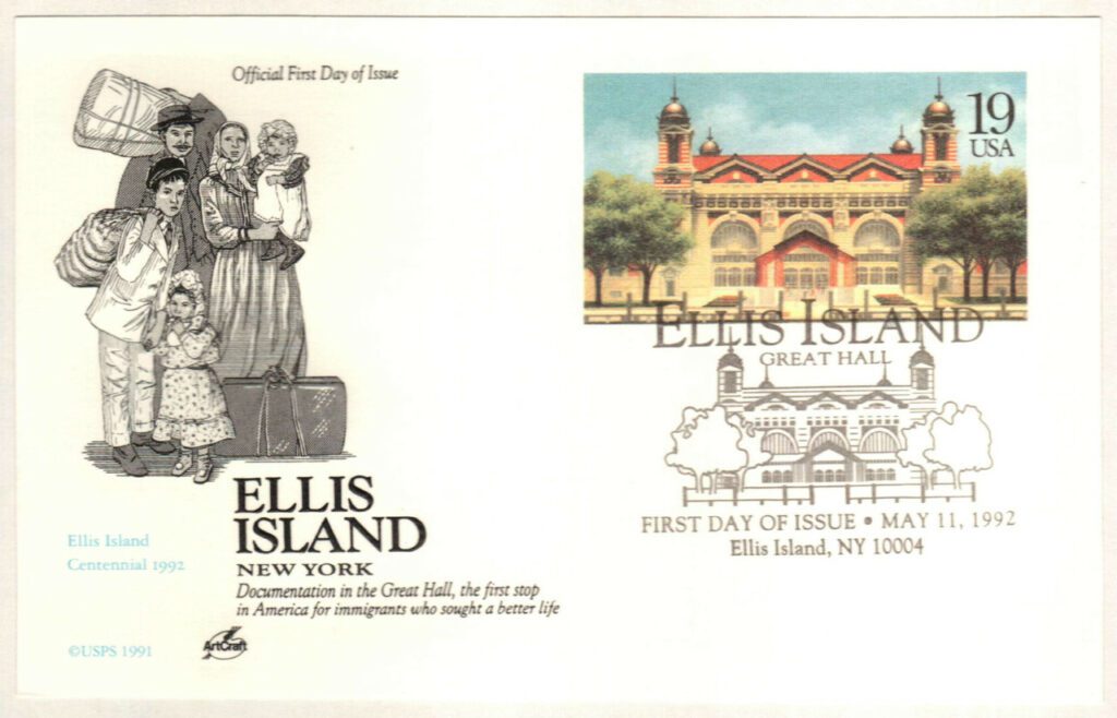 # UX165 - 1992 19c Postal Card - Ellis Island Immigration Museum