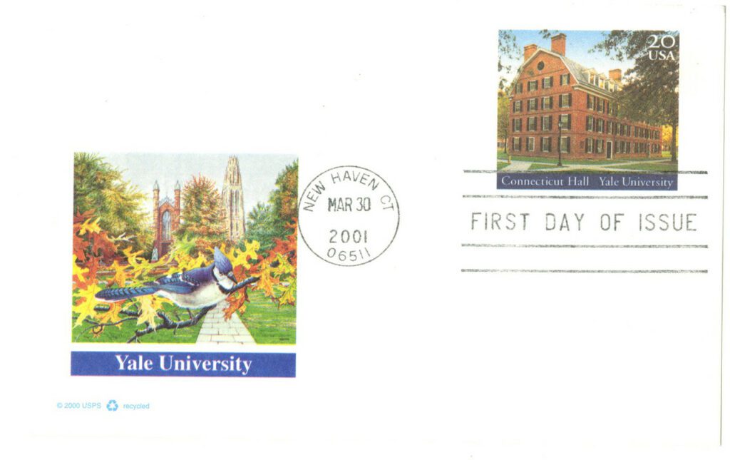 2001 20¢ Yale University PC FDC