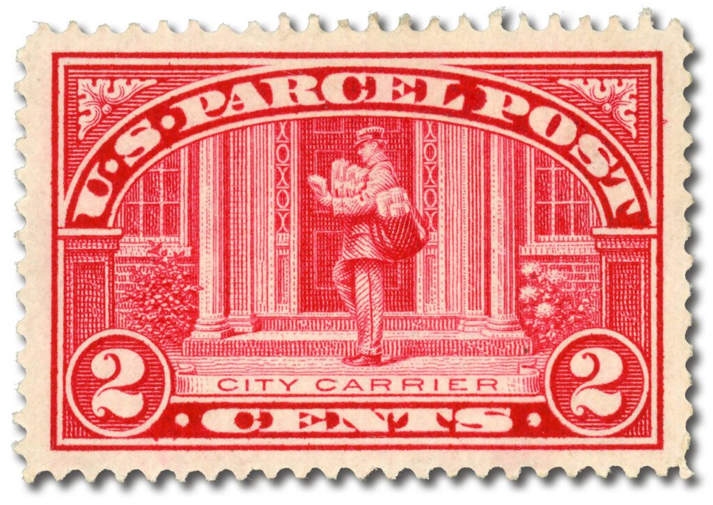 # Q2 - 1913 2c Parcel Post Stamp - City Carrier