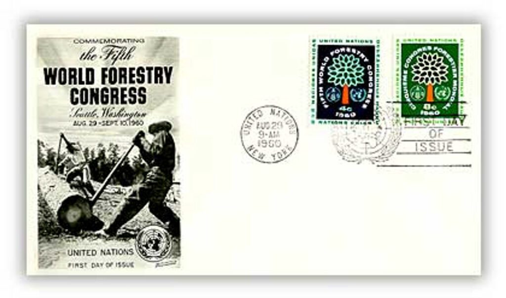 1960 4c/8c Fifth World Forestry Congress