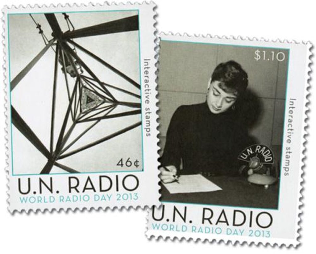 # UN1056-57 - 2013 46c & $1.10 World Radio Day